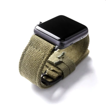 Двухслойный водостойкий холст для Apple Watch 8/7/Ultra, ремешок 49 мм, 45 мм, 44 мм, мужской браслет толще